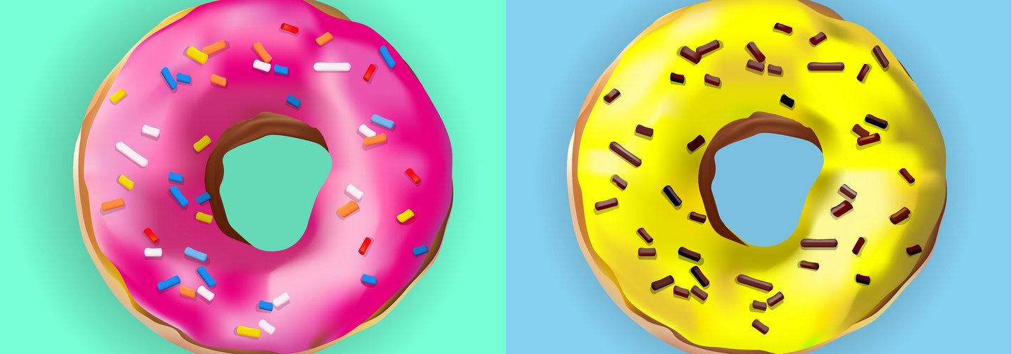 Donuts vor buntem Hintergrund: Bei der Lebensmittelwerbung an Kinder legen sich Lebensmittelhersteller selbst Beschränkungen auf.