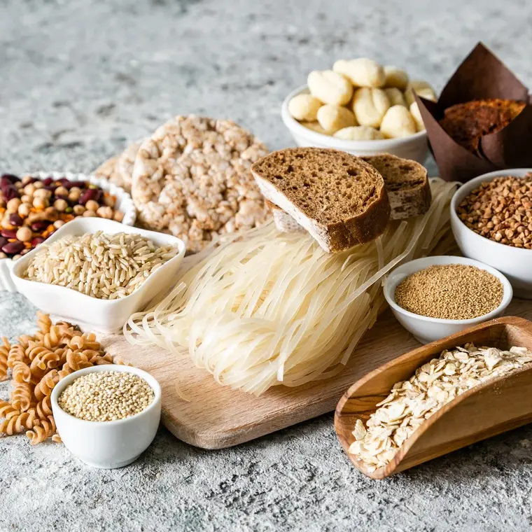 Eine Auswahl an glutenfreien Lebensmitteln: Ein Verzicht auf Gluten ist nicht für alle Verbraucherinnen und Verbraucher förderlich.