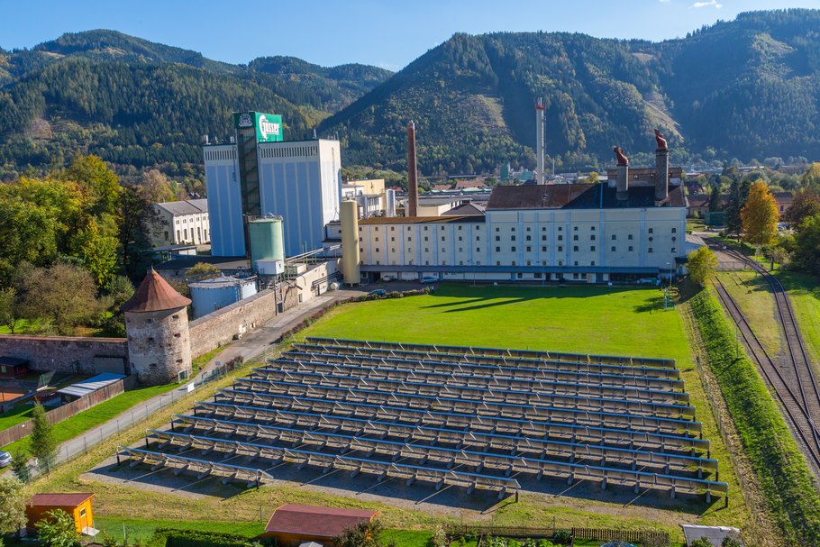 Die Grüne Brauerei Göss in Leoben war die weltweit erste CO<sub>2</sub>-neutrale Großbrauerei.